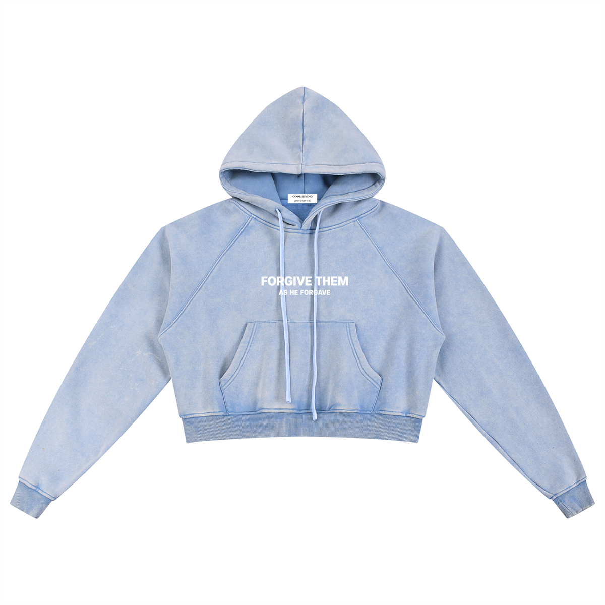 Forgive Them Snow Washed Christian Hoodie | GODLI LIVING