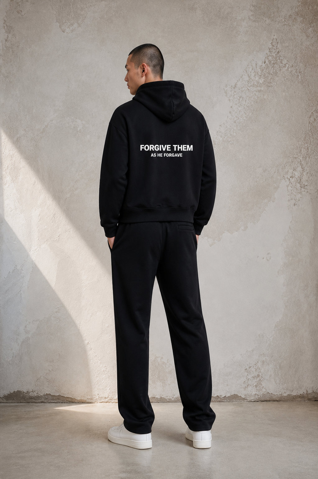 Forgive Them Cropped Zip Hoodie