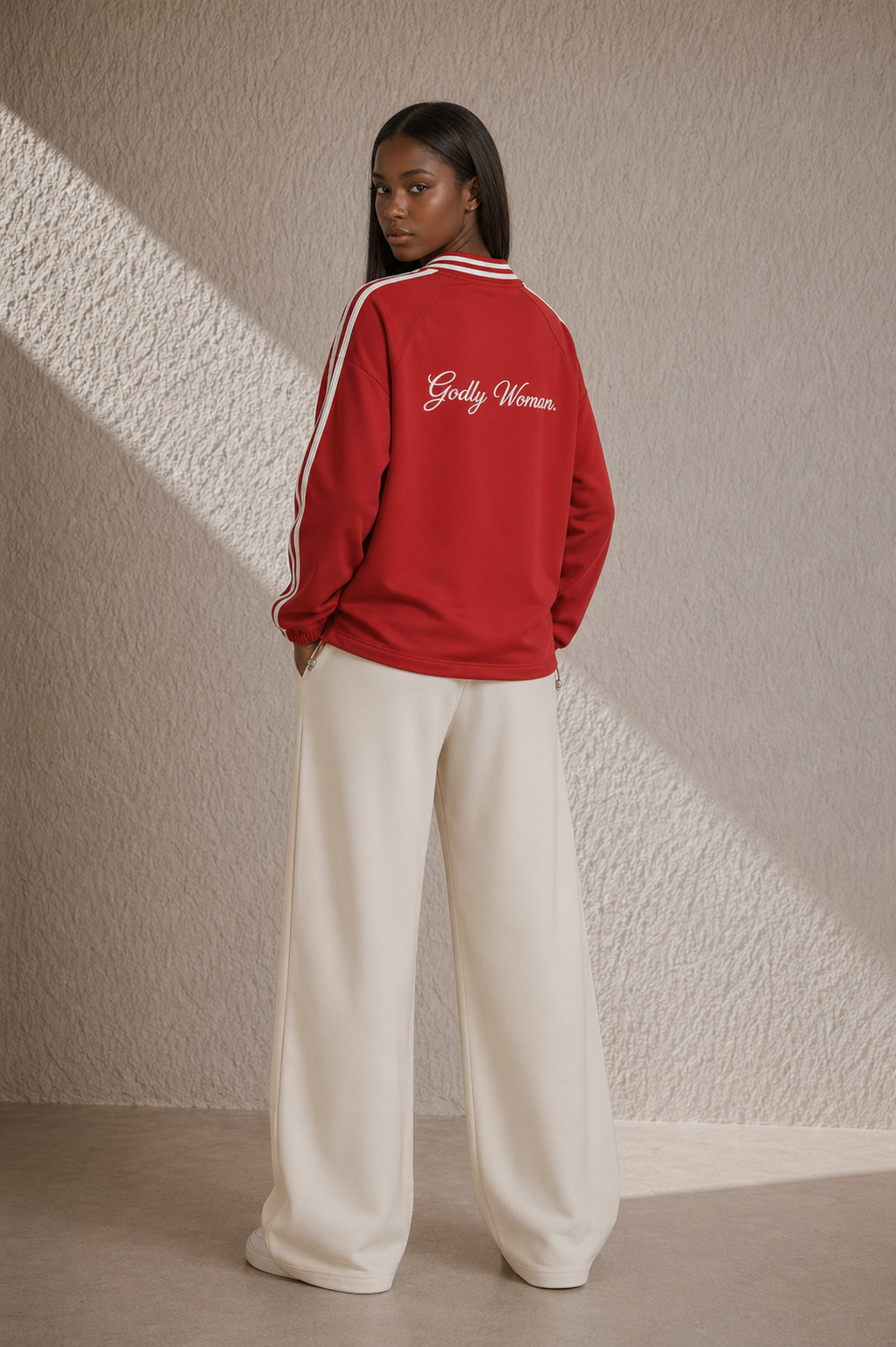Godly Woman Lapel Collar Sweatshirt