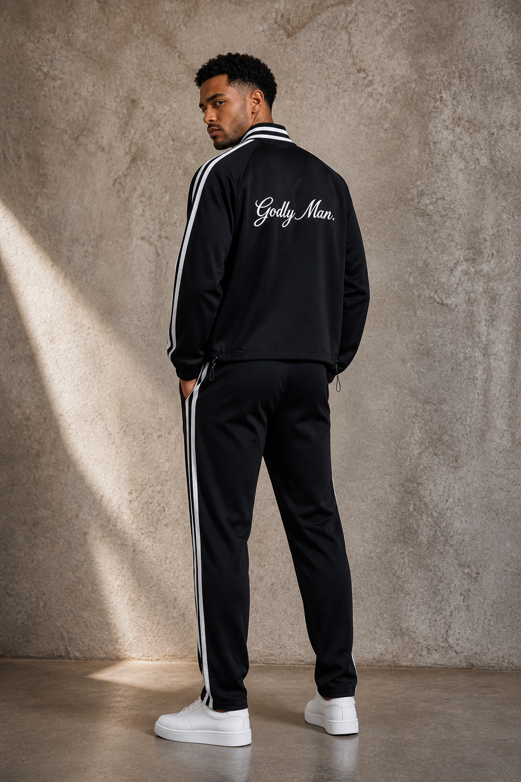 Godly Man Lapel Collar Sweatshirt