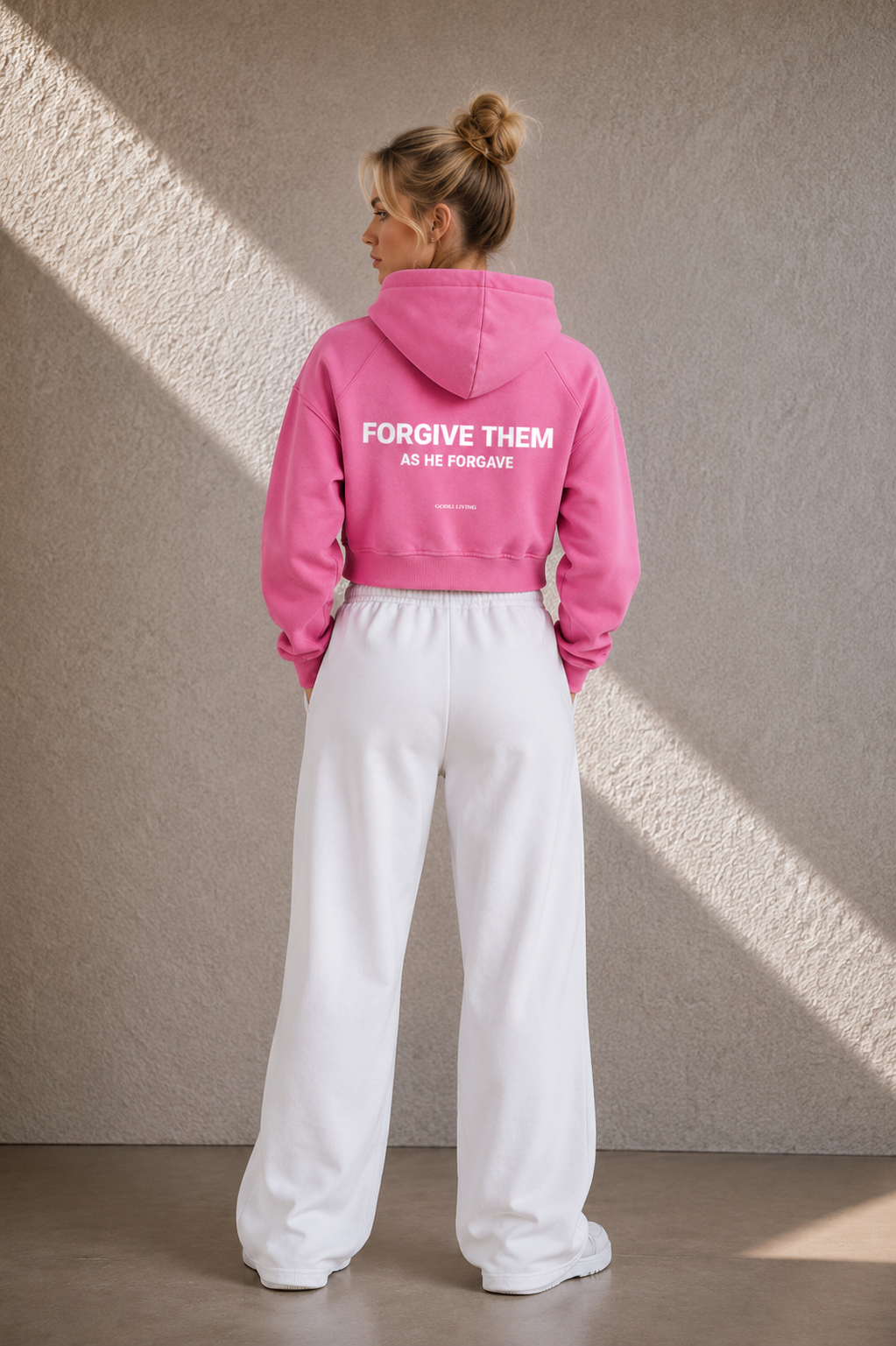 Forgive Them Snow Washed Christian Hoodie | GODLI LIVING