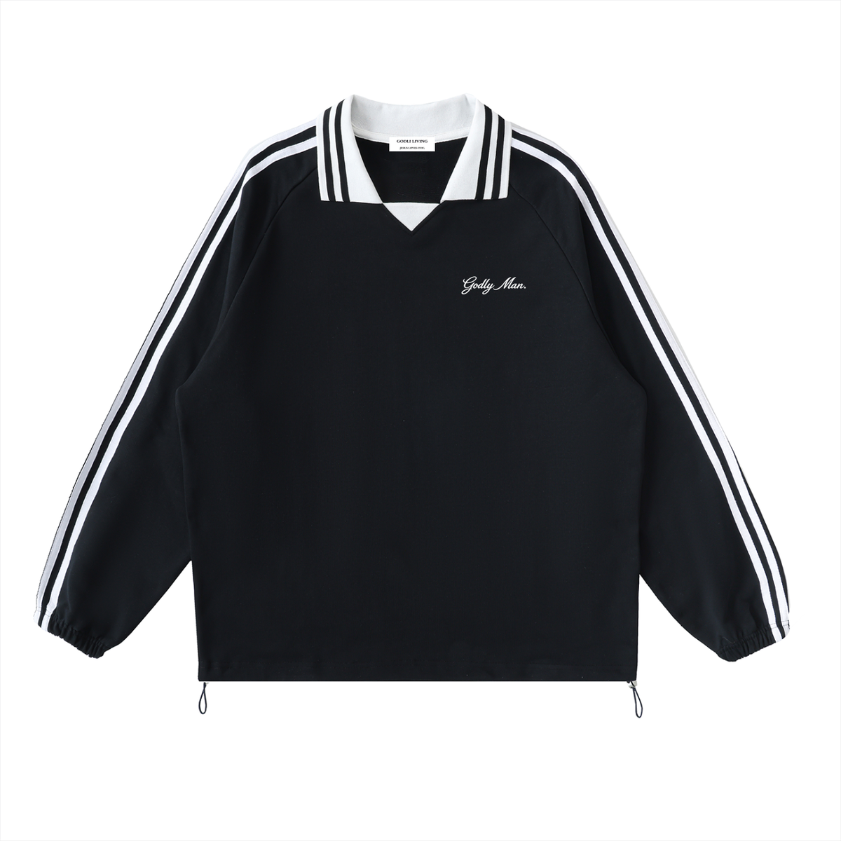 Godly Man Lapel Collar Sweatshirt