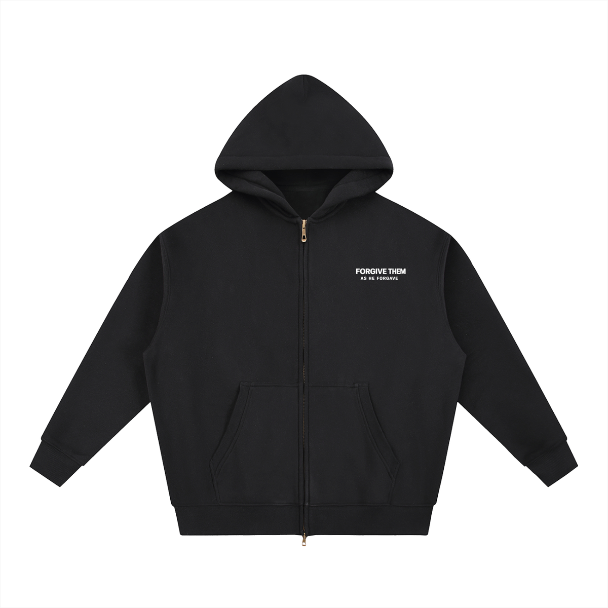 Forgive Them Cropped Zip Hoodie